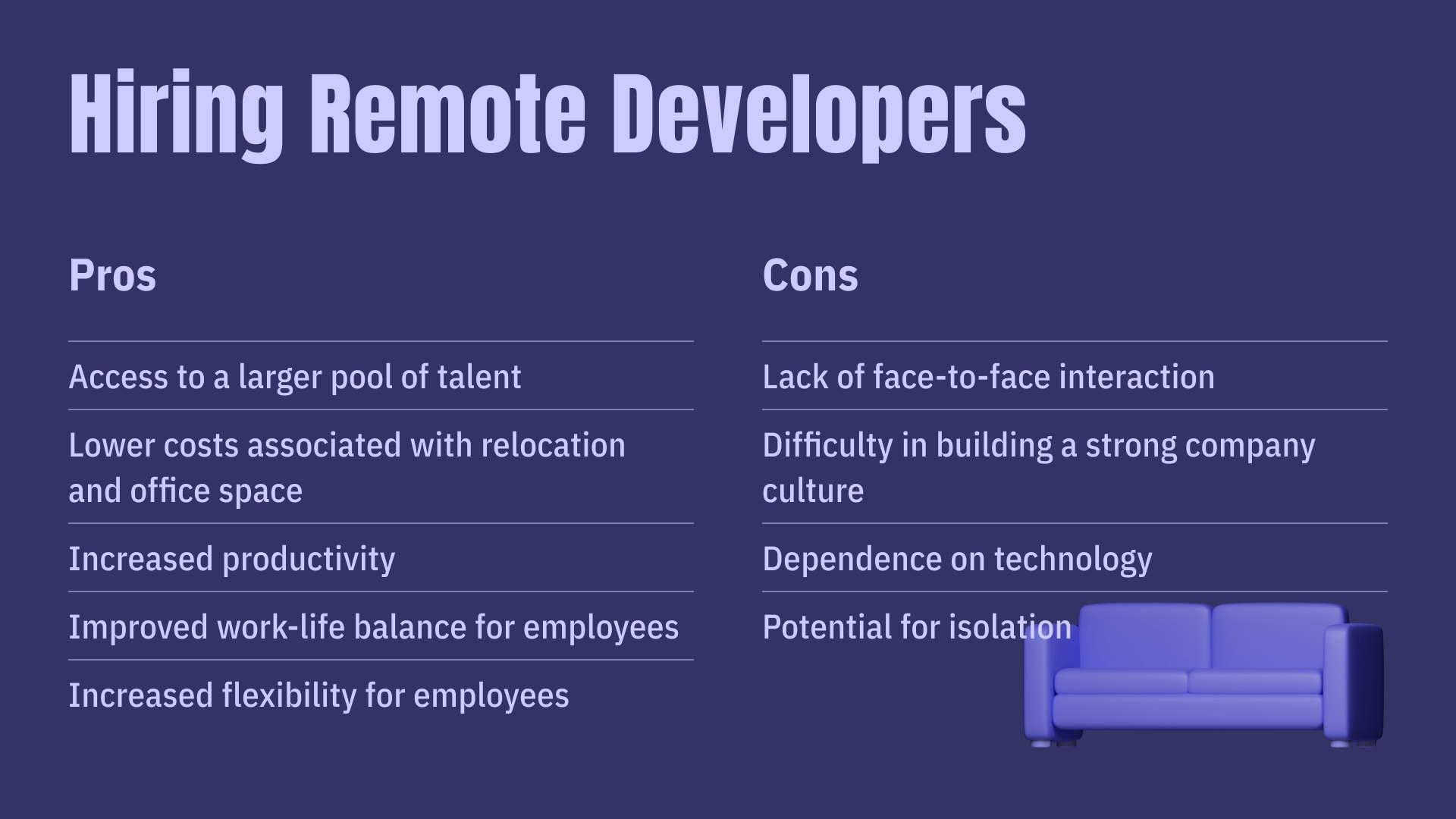 pros and cons of hiring remote developers